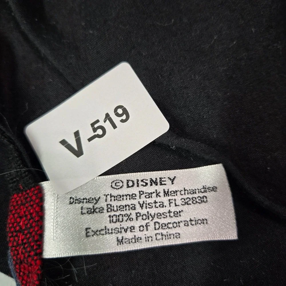 Disney Parks Apron One Size Red Check Mickey Minnie Mouse Tree Farm READ